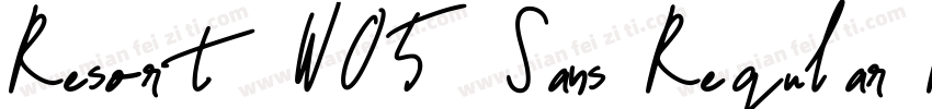 Resort W05 Sans Regular Regular字体转换